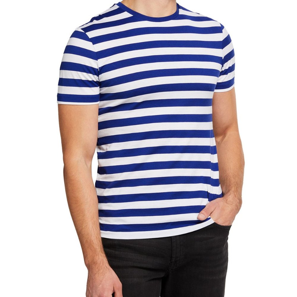 NWOT! RALPH LAUREN PURPLE LABEL 'Lisle' Men's Striped Crew T-Shirt Size: Large